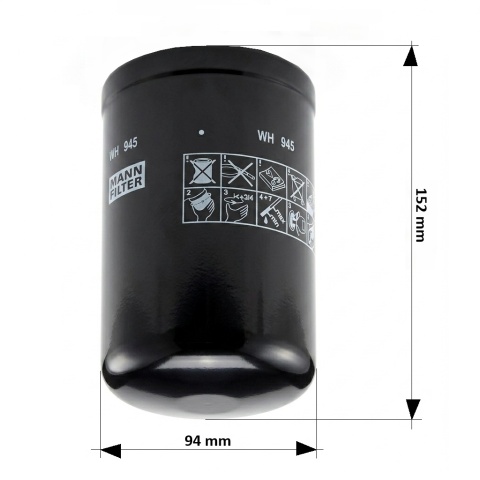 Filtr hydrauliczny WH 945 MANN-FILTER